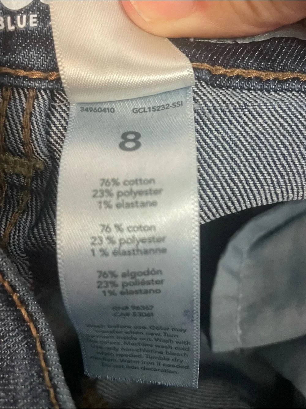 Children’s Place Girls Super Skinny Denim Dark Wash Jeans Size 8